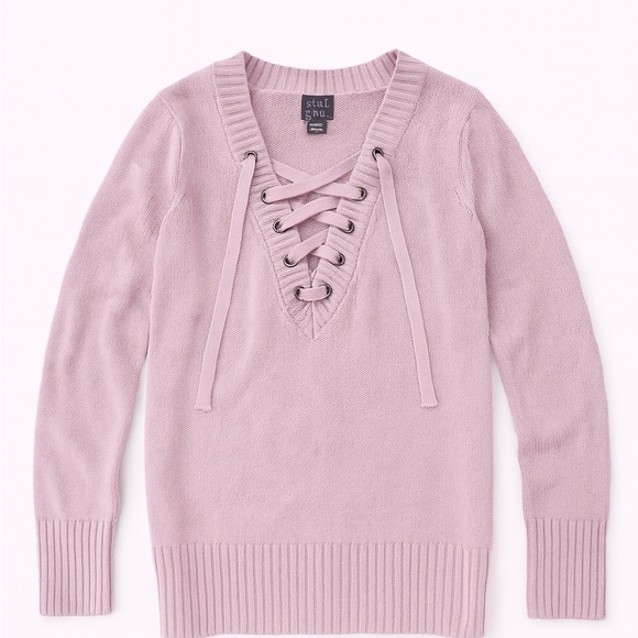 Soho Sweaters - SOHO by New York & Company Lace-Up Sweater – Size S